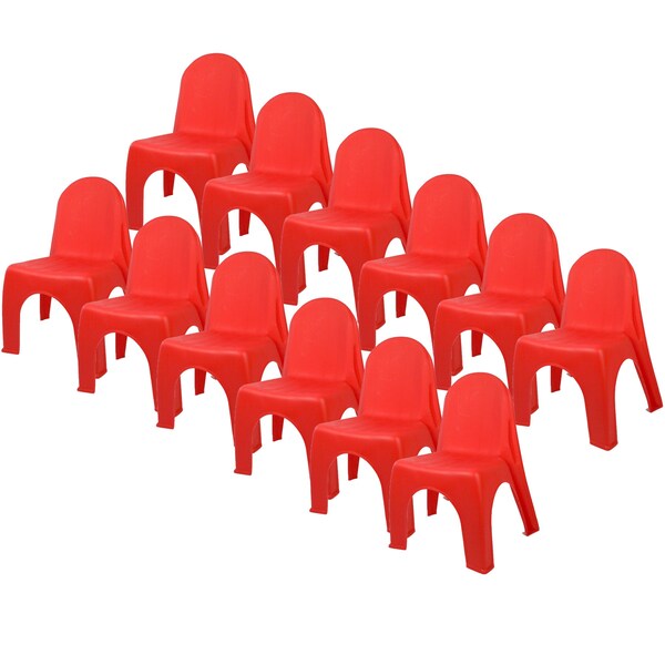 Romanoff Kids Stacking Chairs, Red, 12PK 93402 - main